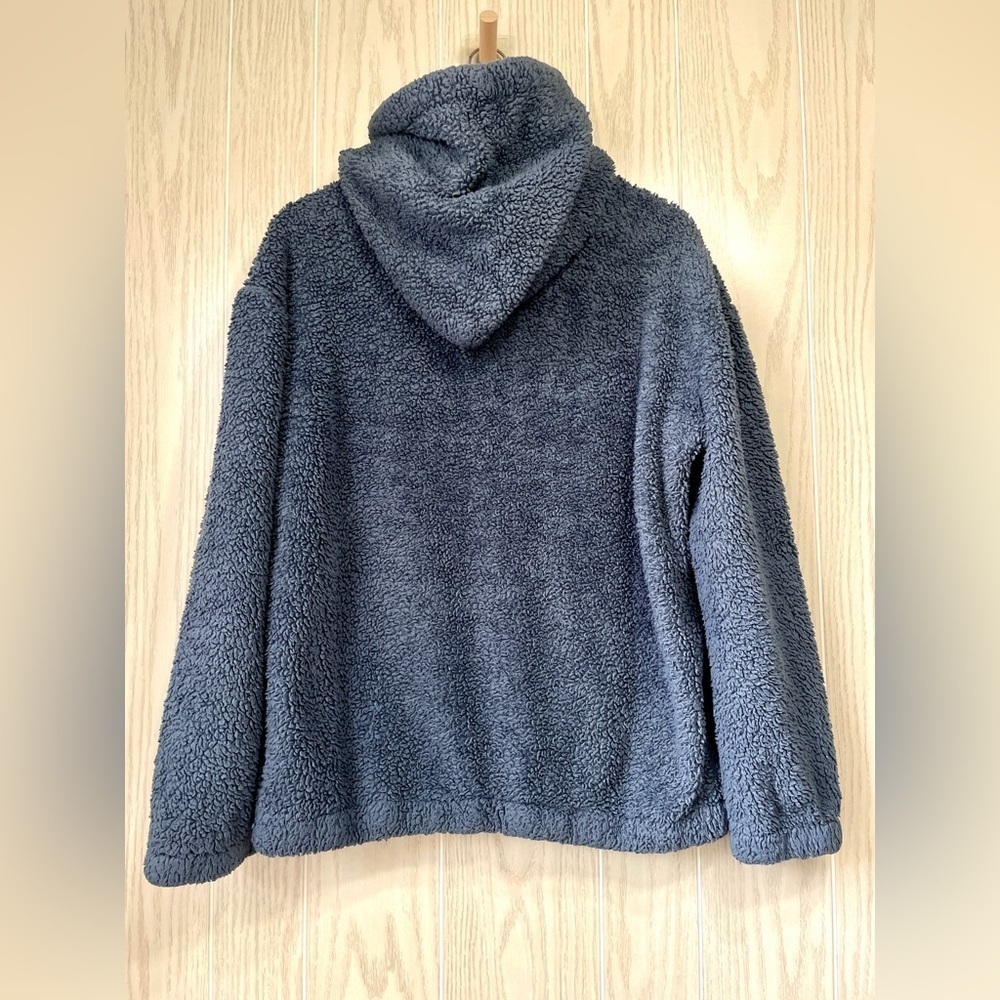 Aeropostale Sherpa blue soft pullover EUC size M - Picture 3 of 4